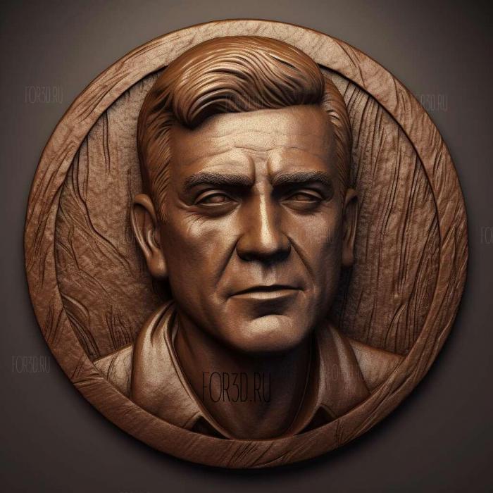 George Clooney 2 stl model for CNC